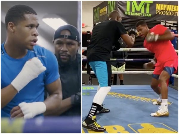 Devin Haney & Floyd Mayweather (Foto Cortesía)