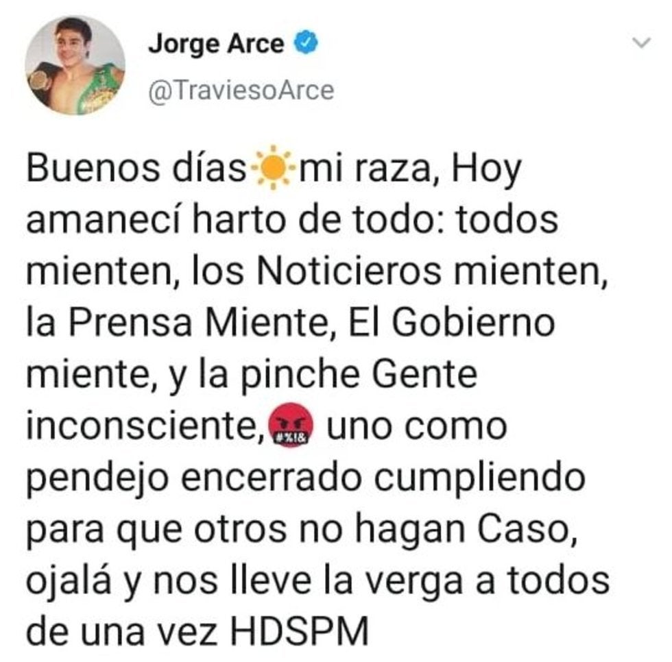 Jorge Arce (Foto cortesía Twitter)