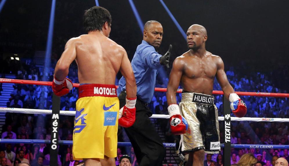 Manny Pacquiao & Floyd Mayweather (Photo By Reuters)