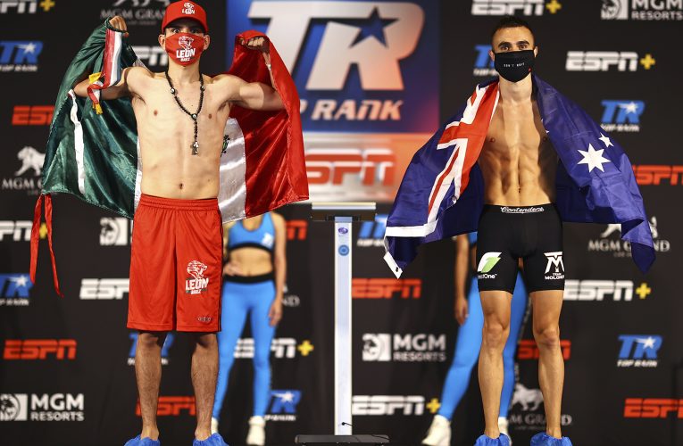PESAJE OFICIAL: JASON MOLONEY VS LEONARDO BAEZ