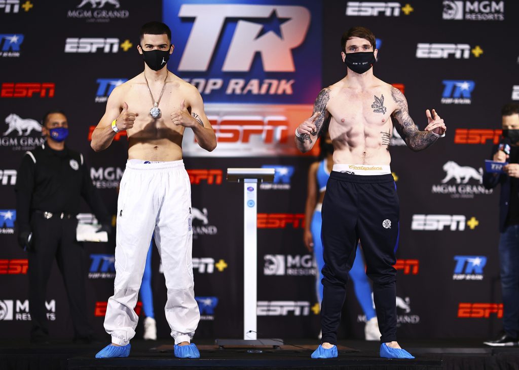 John_Bauza_vs_Larry_Fryers_pose (Mikey Williams Top Rank)