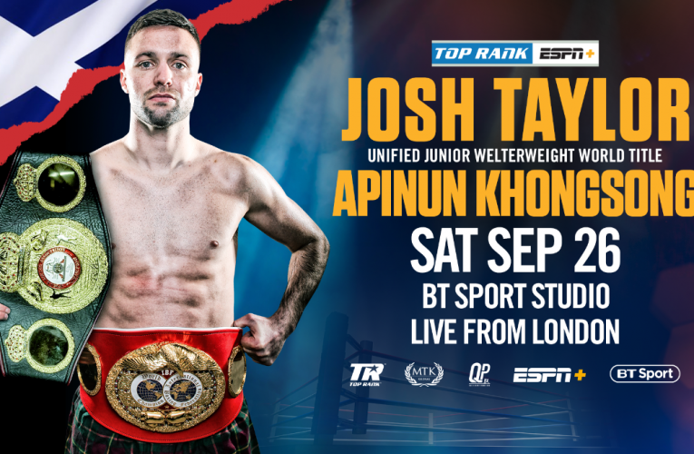 JOSH TAYLOR CON RIVAL CONFIRMADO PARA DEFENDER CINTURONES FIB Y AMB