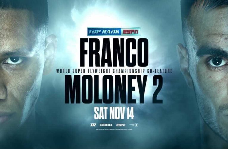JOSHUA FRANCO VS ANDREW MOLONEY 2: NOVIEMBRE 14 ES LA FECHA
